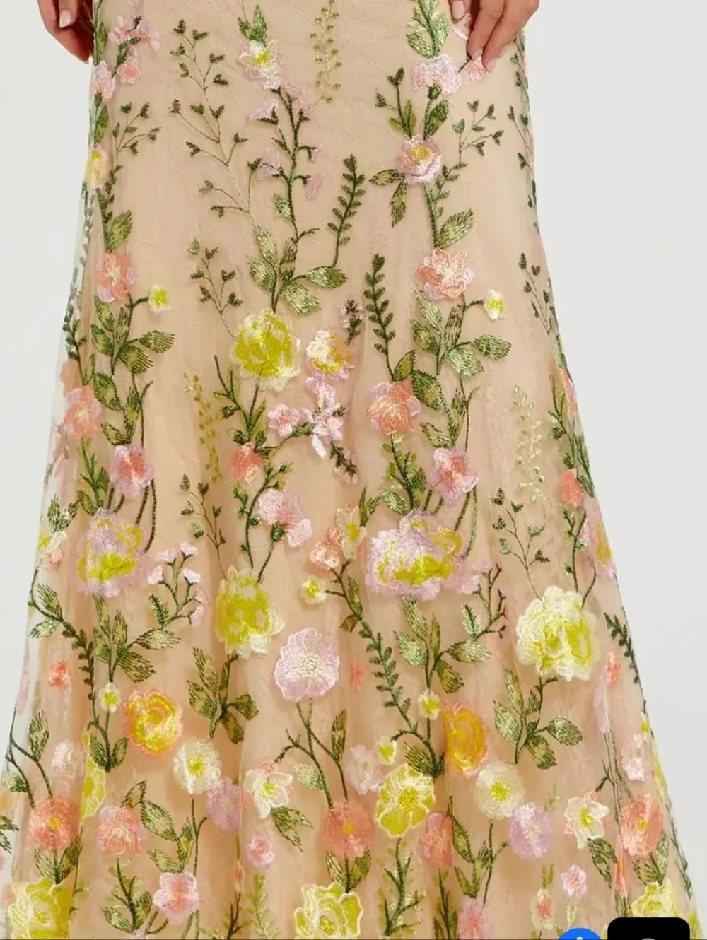 Mac Duggal 68606 Size 8 One Shoulder Lace Floral Embroidered Gown‎ Maxi Dress - Picture 3 of 4